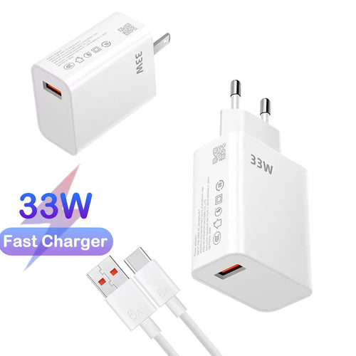 USB Charger 33W Fast Charging